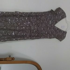 Mother of bride or groom troupe layered sequin dre